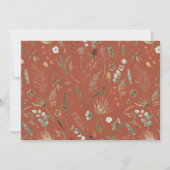 Save The Date Mariage aquarelle botanique moderne terre cuite (Dos)