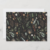 Save The Date Mariage aquarelle botanique noir terre cuite (Dos)