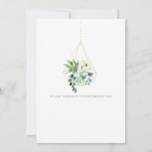 Save The Date Mariage Aquarelle de Succulentes Feuillages Bleu P (Dos)