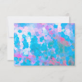 Save The Date Mariage aquarelle élégant bleu rose cercles (Dos)