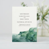 Save The Date Mariage Aquarelle Émeraude (Debout devant)