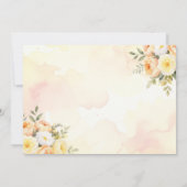 Save The Date Mariage aquarelle florale rustique chic (Dos)