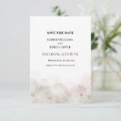 Save The Date Mariage Aquarelle Rose (Debout devant)