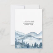 Save The Date Mariage aquarelle rustique en forêt  (Dos)