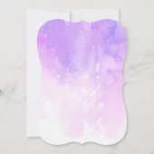 Save The Date Mariage aquarelle violet. Lavande romantique (Dos)