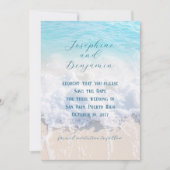 Save The Date Mariage Arrière - plan mer et sable (Devant)