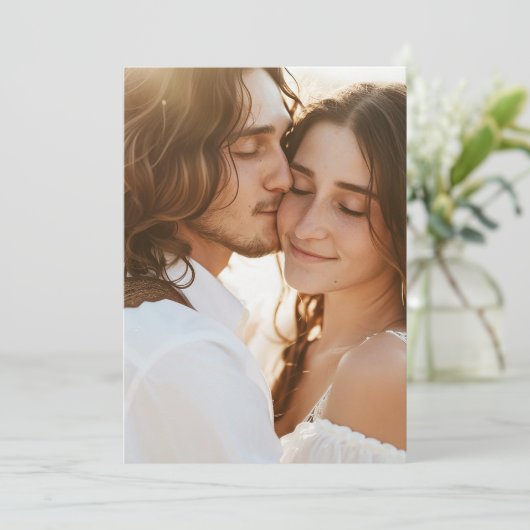 Save The Date Mariage Arrière - plan Vellum Enregistrer la date  (Debout devant)