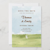 Save The Date Mariage art à l'aquarelle (Dos)