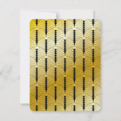 Save The Date Mariage Art Déco Gatsby Or & Noir Photo (Dos)