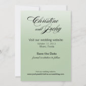 Save The Date Mariage Art Déco Vintage Beach (Dos)