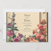 Save The Date Mariage Art Nouveau classique (Devant)