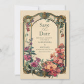 Save The Date Mariage Art Nouveau classique (Devant)