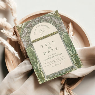 Save The Date Mariage Art Nouveau d'Olive