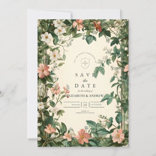 Save The Date Mariage Art nouveau flou doux (Devant)
