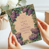 Save The Date Mariage Art Nouveau Lilac
