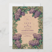 Save The Date Mariage Art Nouveau Lilac (Devant)