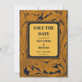 Save The Date Mariage Art Nouveau Or Classique (Devant)