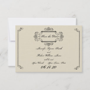 Save The Date Mariage Art Nouveau Posh Enregistrer la date
