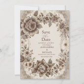 Save The Date Mariage Art nouveau vintage (Devant)