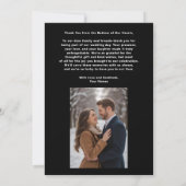 Save The Date Mariage artistique moderne Merci noir Brown (Dos)