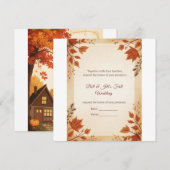 Save The Date Mariage au chalet d'automne (Devant / Derrière)