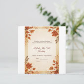 Save The Date Mariage au chalet d'automne (Debout devant)