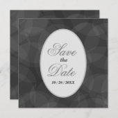 Save The Date Mariage au Charbon de Bois Bokeh et Argent (Devant / Derrière)