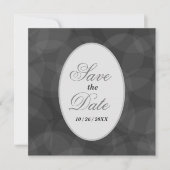 Save The Date Mariage au Charbon de Bois Bokeh et Argent (Devant)
