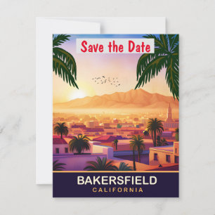 Save The Date Mariage au coucher du soleil à Bakersfield Califor