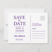 Save The Date Mariage au coucher du soleil sur le front de riviè (Dos)