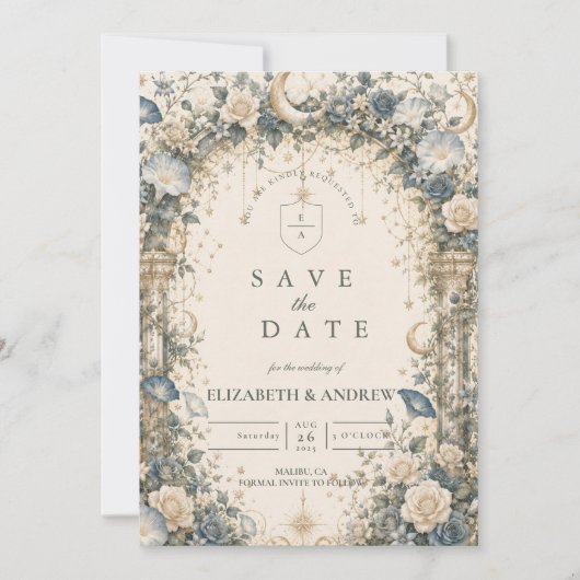 Save The Date Mariage au Jardin Céleste Éthéré (Devant)