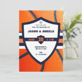 Save The Date Mariage au logo de basket-ball iconique moderne  (Debout devant)