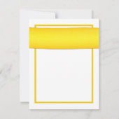 Save The Date Mariage au ruban jaune et gerbera rose (Dos)