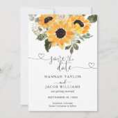 Save The Date Mariage au Tournesol (Devant)