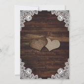 Save The Date Mariage au tournesol en bois rustique (Dos)