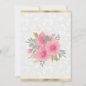 Save The Date Mariage automnal à l'aquarelle avec citrouille flo (Dos)