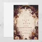 Save The Date Mariage Automnal Enchanté sous les Étoiles (Devant / Derrière)
