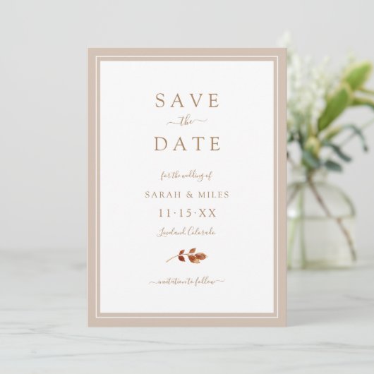 Save The Date Mariage automne (Debout devant)