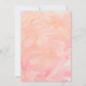 Save The Date Mariage aux coups de pinceau rose moderne (Dos)