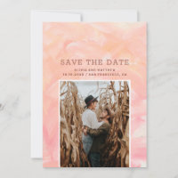 Mariage aux coups de pinceau roses peints modernes