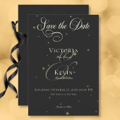 Save The Date Mariage aux Étoiles Sombres et Humeur Victorienne