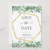 Save The Date Mariage aux feuilles d'eucalyptus (Devant)