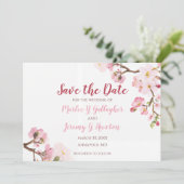 Save The Date Mariage aux fleurs de cerisier (Debout devant)