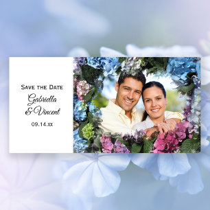 Save The Date Mariage aux fleurs d'Hydrangea Enregistrer la date