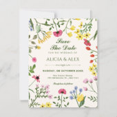 Save The Date Mariage aux fleurs sauvages (Devant)