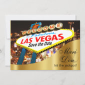 Save The Date Mariage aux signes Las Vegas Enregistrer la date (Devant)
