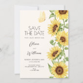 Save The Date Mariage aux tournesols (Devant)