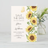 Save The Date Mariage aux tournesols (Debout devant)