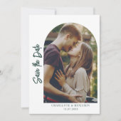 Save The Date Mariage avec arche à photo adorable (Devant)