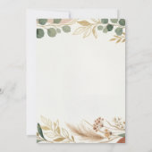 Save The Date Mariage avec feuillage d'eucalyptus (Dos)
